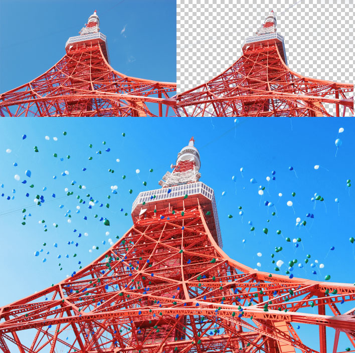 東京タワー合成